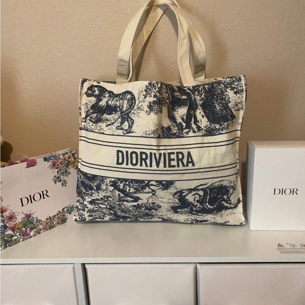 Christian Dior Blue and White Tote Bag GWP - Picture 2 of 4